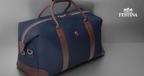 Travel bag Button Navy & Brown - 2