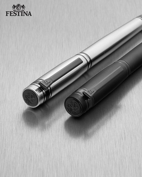 Fountain pen Bold Stripe Chrome & Gun - 5