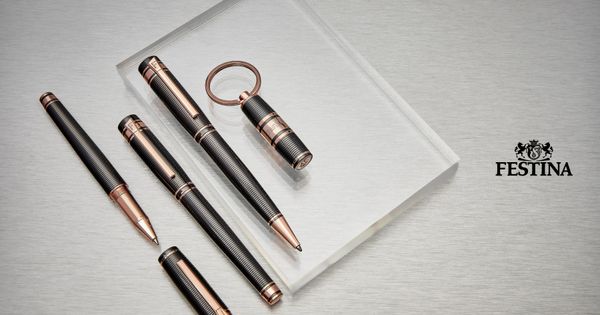 Fountain pen Bold Stripe Gun & Rosegold - 2