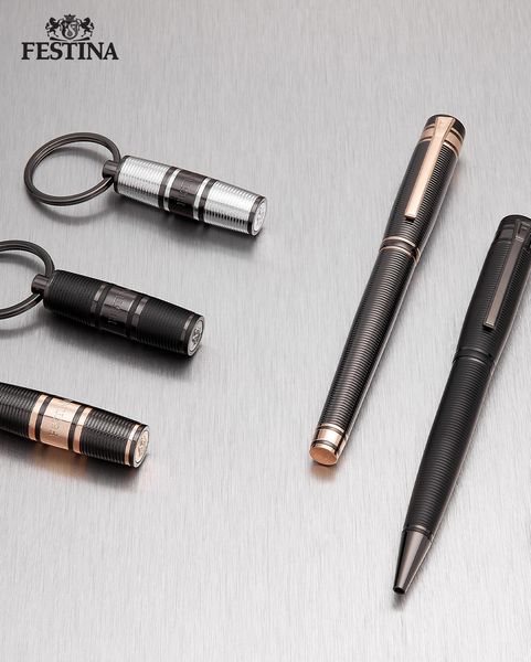 Fountain pen Bold Stripe Gun & Rosegold - 1