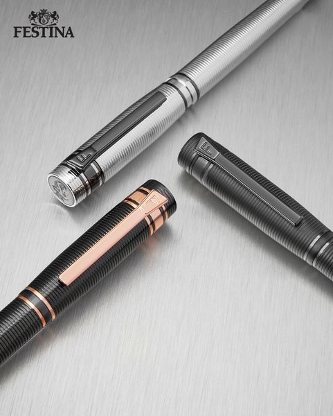 Fountain pen Bold Stripe Gun & Rosegold - 4