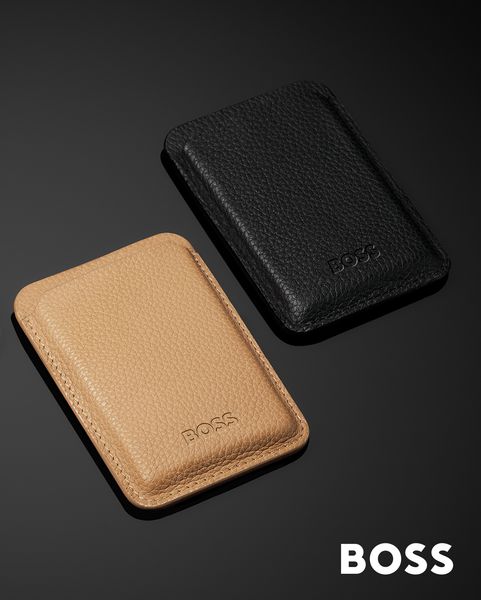 Card holder with Magnet Mobile Classic Grained Black - 4