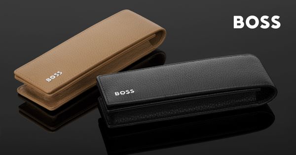 Double pen pouch Classic Grained Camel - 1