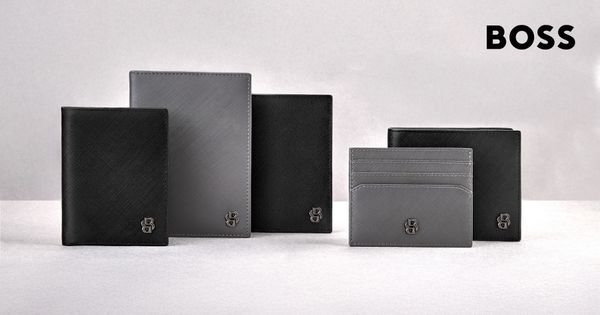 Folding card holder Double B Saffiano Black - 1
