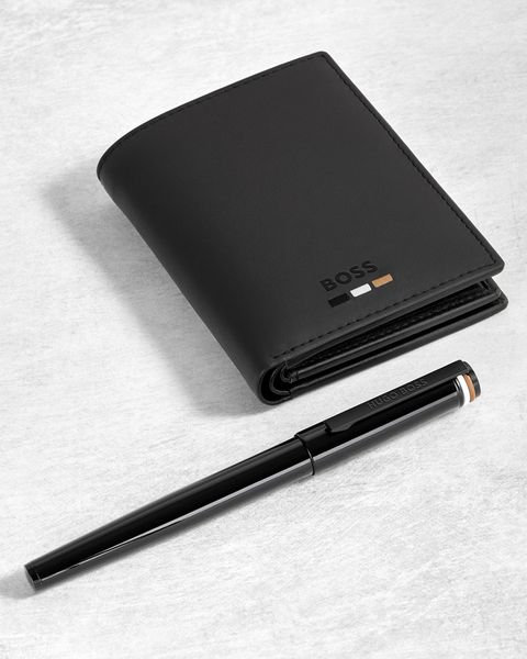 Card holder with flap and money pocket Emblematic Black - 2