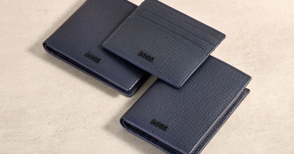 Folding card holder Grid Navy - 1